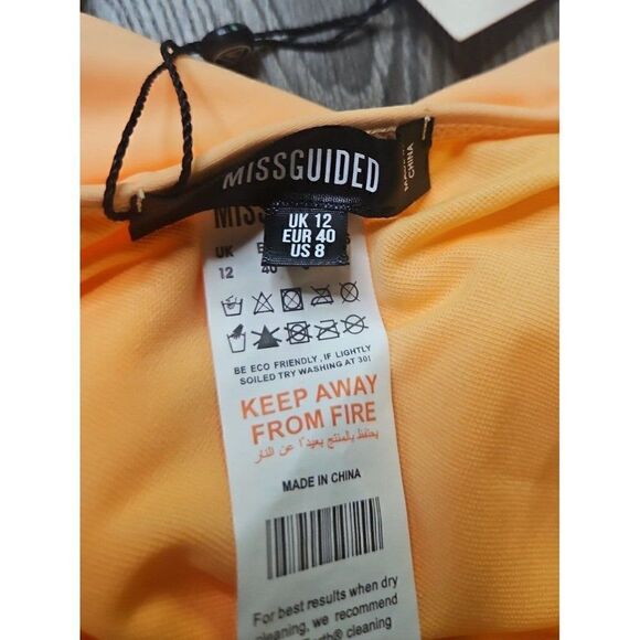 MISGUIDED Sexy Ruffled Plunge Cheeky One-Piece Bathingsuit Women's Size 8 - Picture 3 of 5